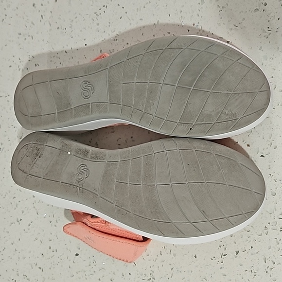 Clarks MIRA EASE DUSTY ROSE Slip on sandals arch support cloud steppers wedge - Picture 4 of 4